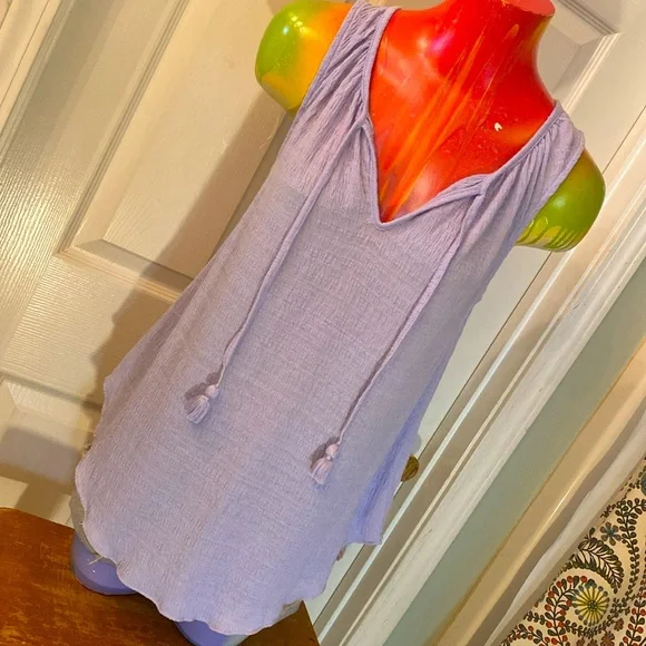 Calypso St. Barth Light Purple Tank Top - Picture 1 of 13